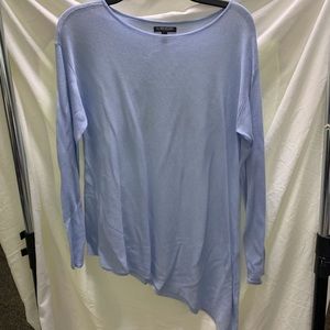 Eileen Fisher Merino Wool Asymmetrical Long Sleeve Knit Top